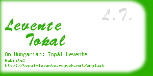 levente topal business card