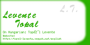 levente topal business card